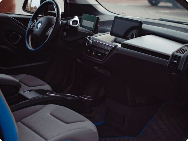 Full dashboard view of BMW 5 Series.