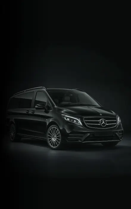 Mercedes-Benz V-Class luxury people carrier in a studio setting