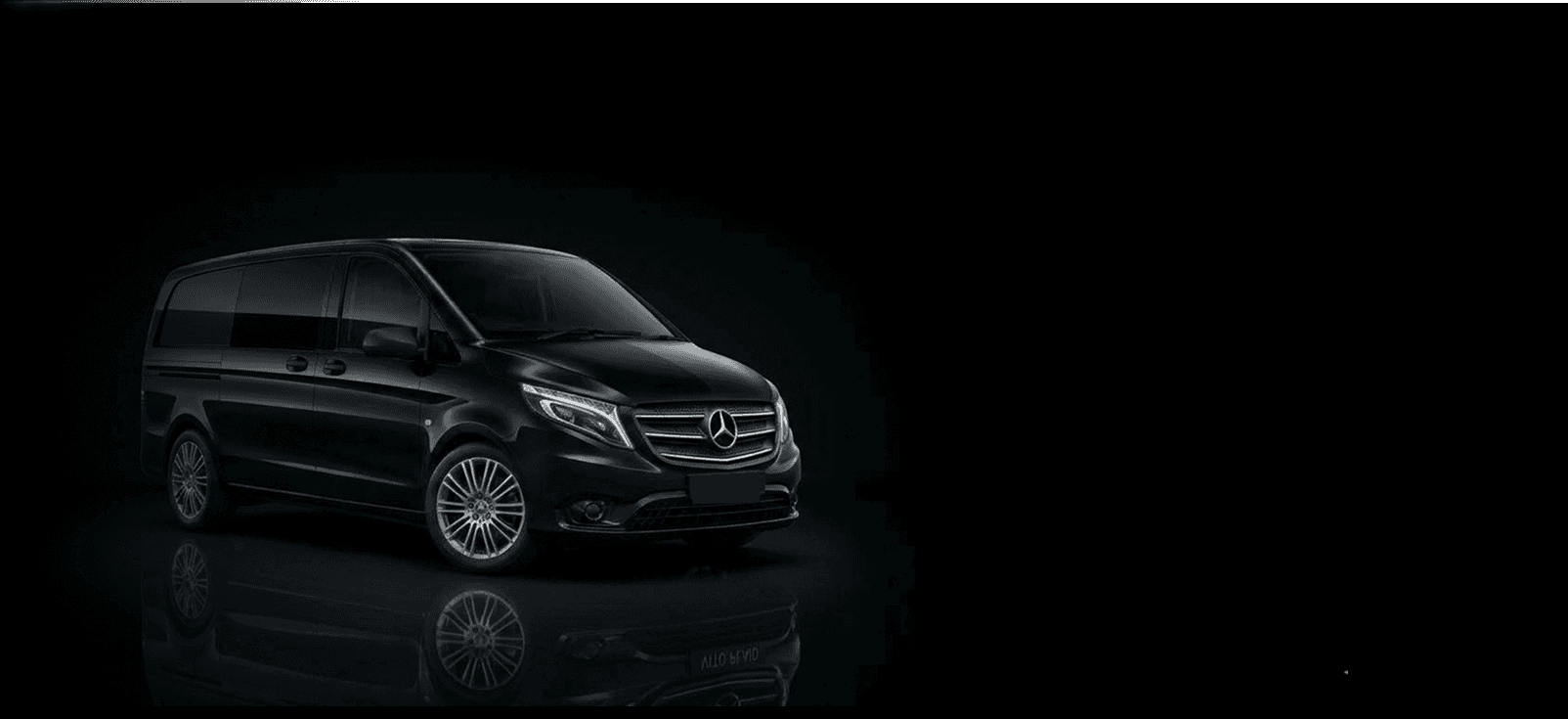 Mercedes Vito luxury saloon in a studio setting