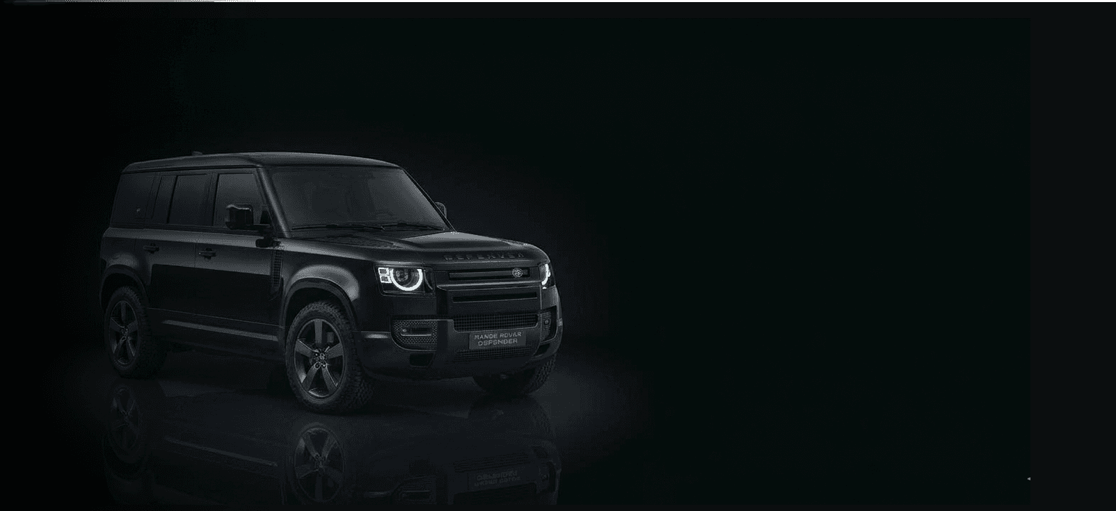 Range Rover Defender luxury saloon in a studio setting