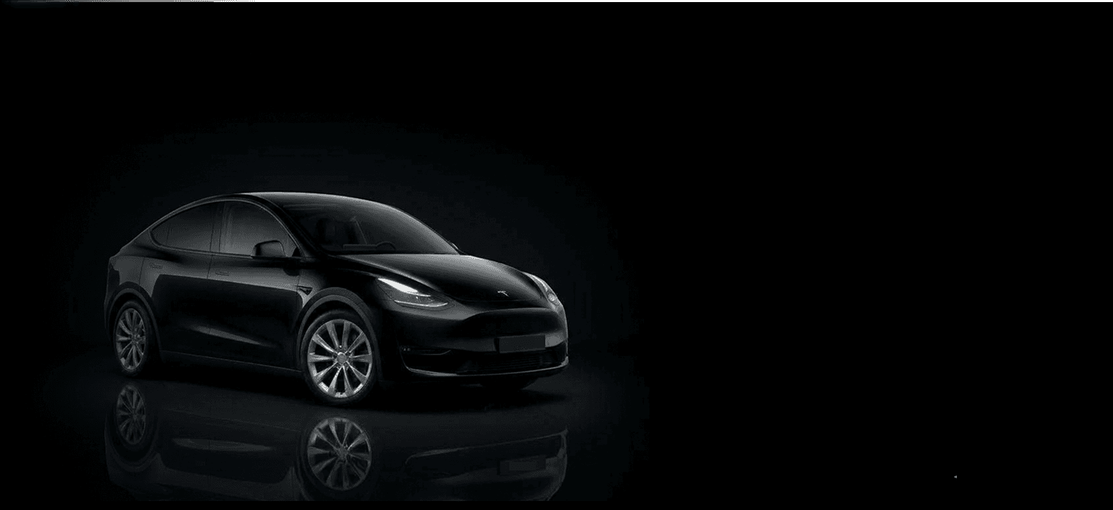 Tesla Y luxury saloon in a studio setting