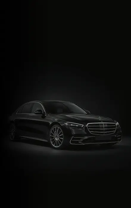 Mercedes-Benz S-Class luxury chauffeur car in a studio setting